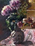 Lovis Corinth Chrysanthemums and Roses in a Spain oil painting artist